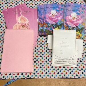 Vintage American Greetings Baby Girl Announcements 17 Unused w Envelopes